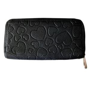 Black Quilted Heart Wallet